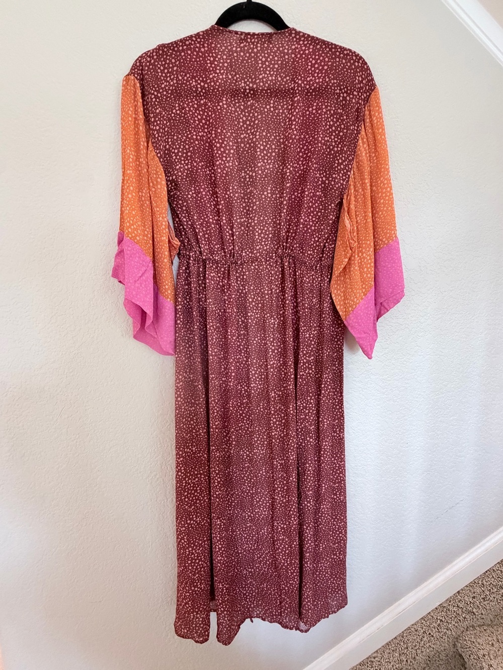 ViX Paula Hermanny Anni Long Coverup Kimono– Size S | Colorblock - Picture 6 of 8